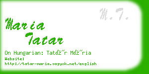 maria tatar business card